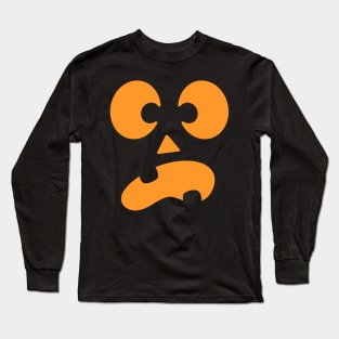 Surprised Pumpkin Carving Long Sleeve T-Shirt